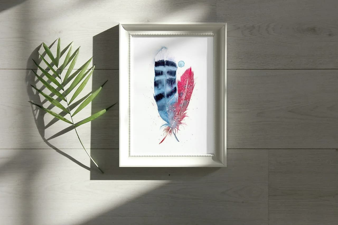 Blue Jay & Cardinal shown in a room setting