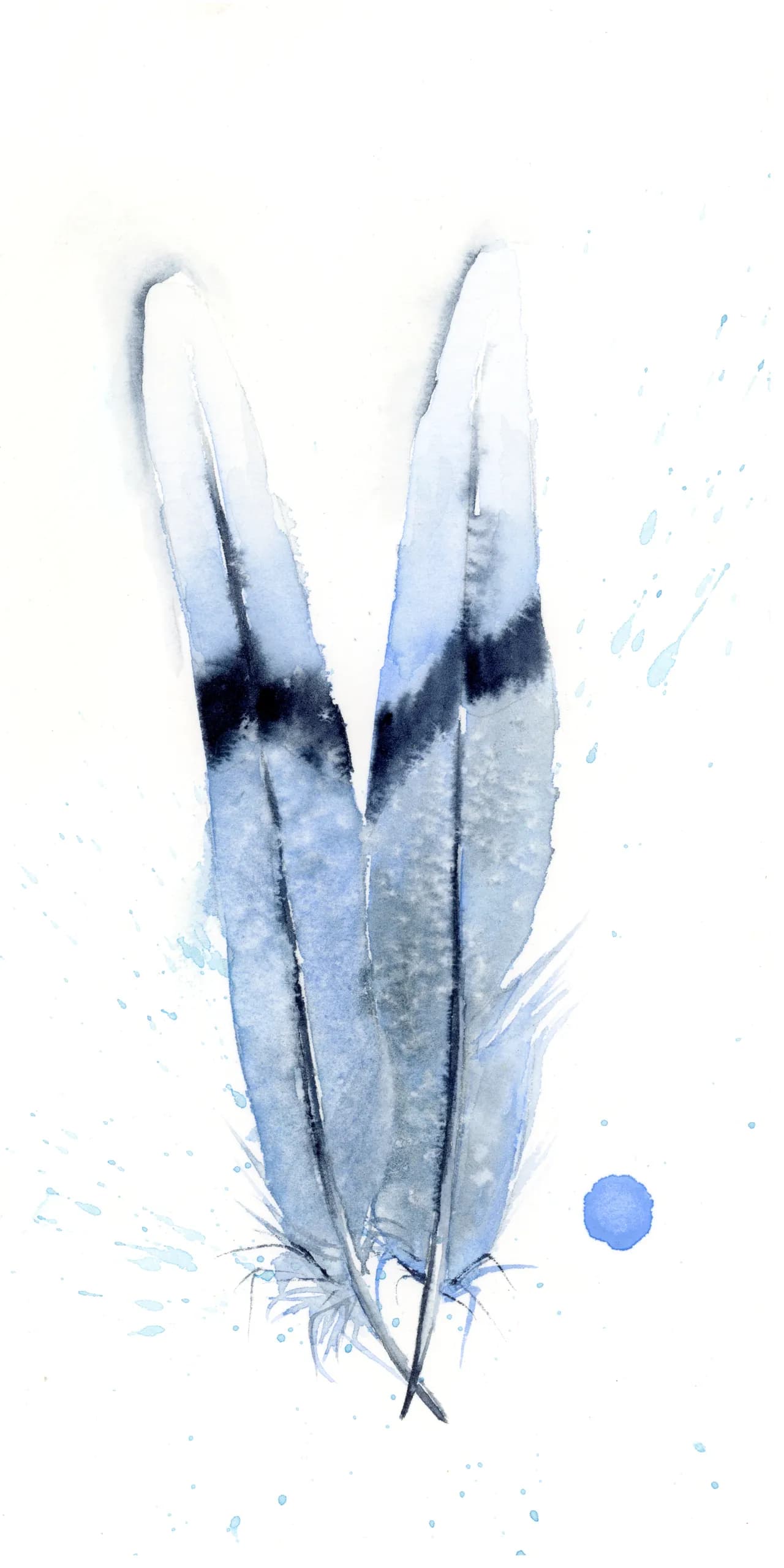 Two Doves — watercolor by Shayna Larsen