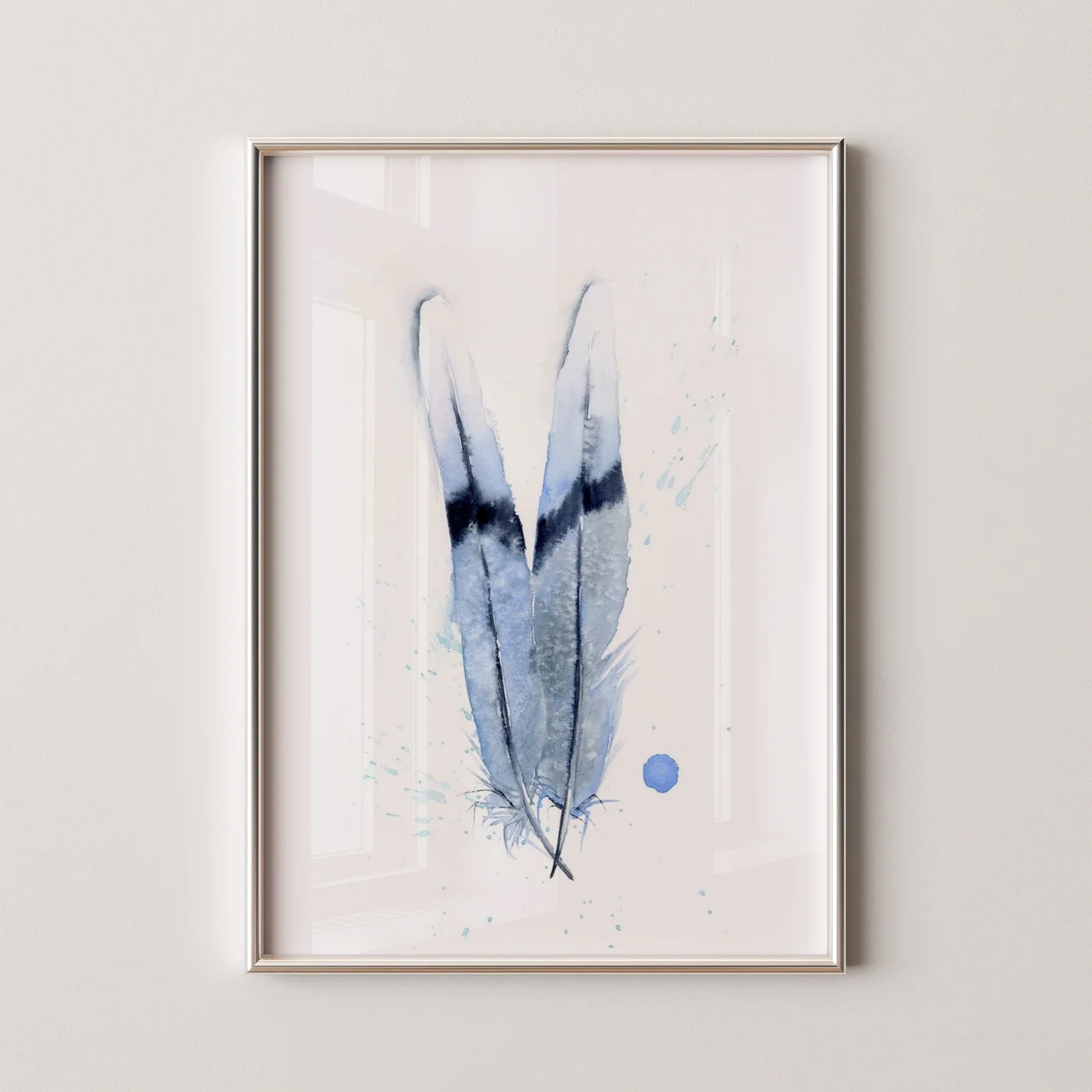Two Doves shown in a room setting