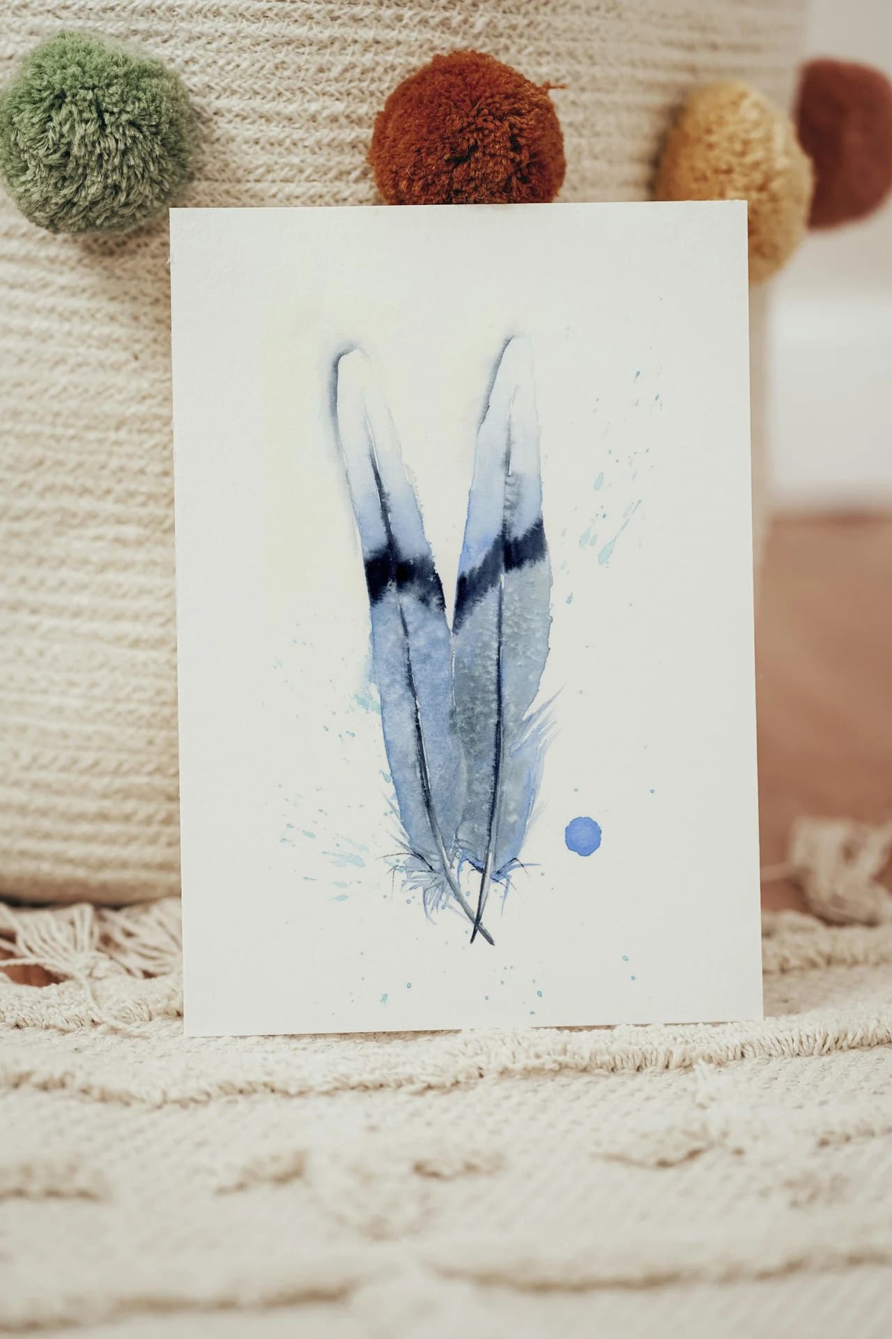 Two Doves shown in a room setting