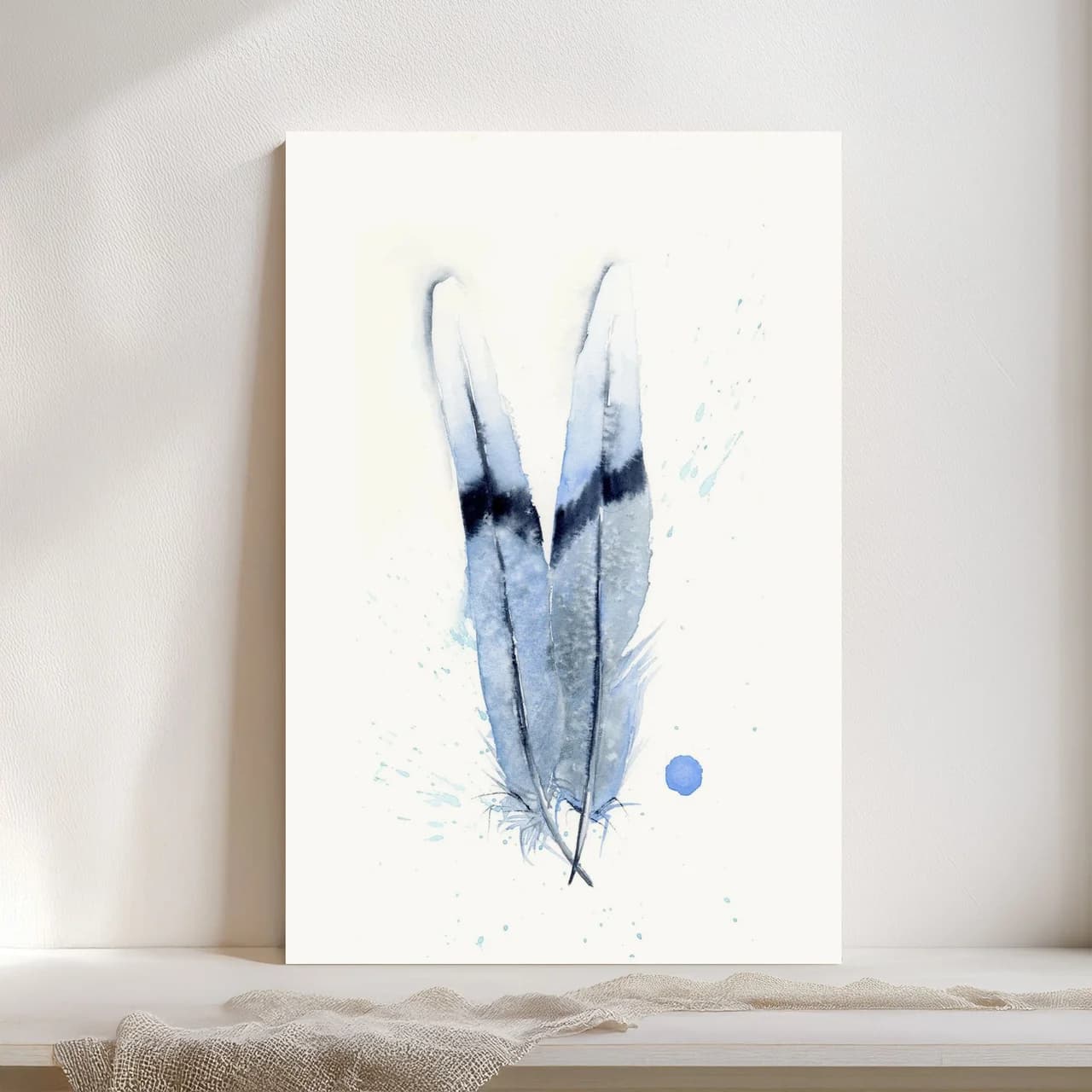 Two Doves shown in a room setting