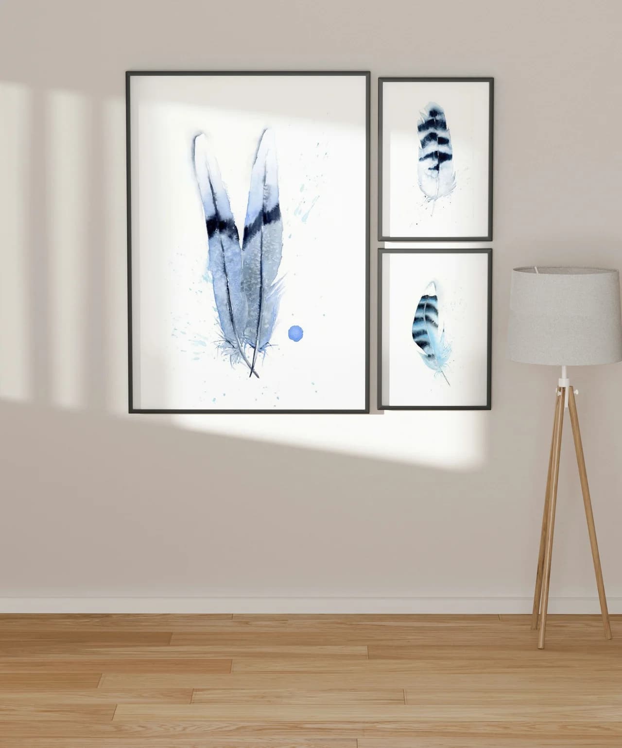 Two Doves shown in a room setting