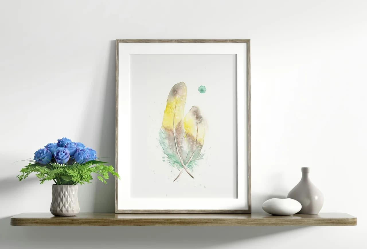 Love Birds shown in a room setting