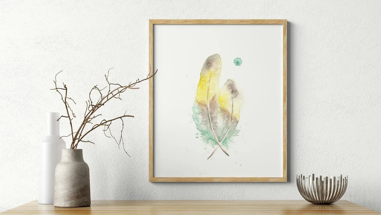Love Birds shown in a room setting