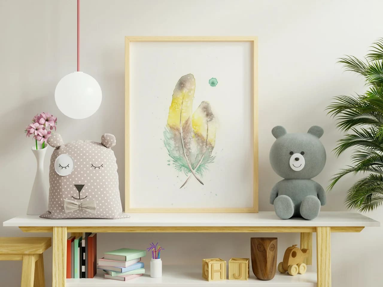 Love Birds shown in a room setting
