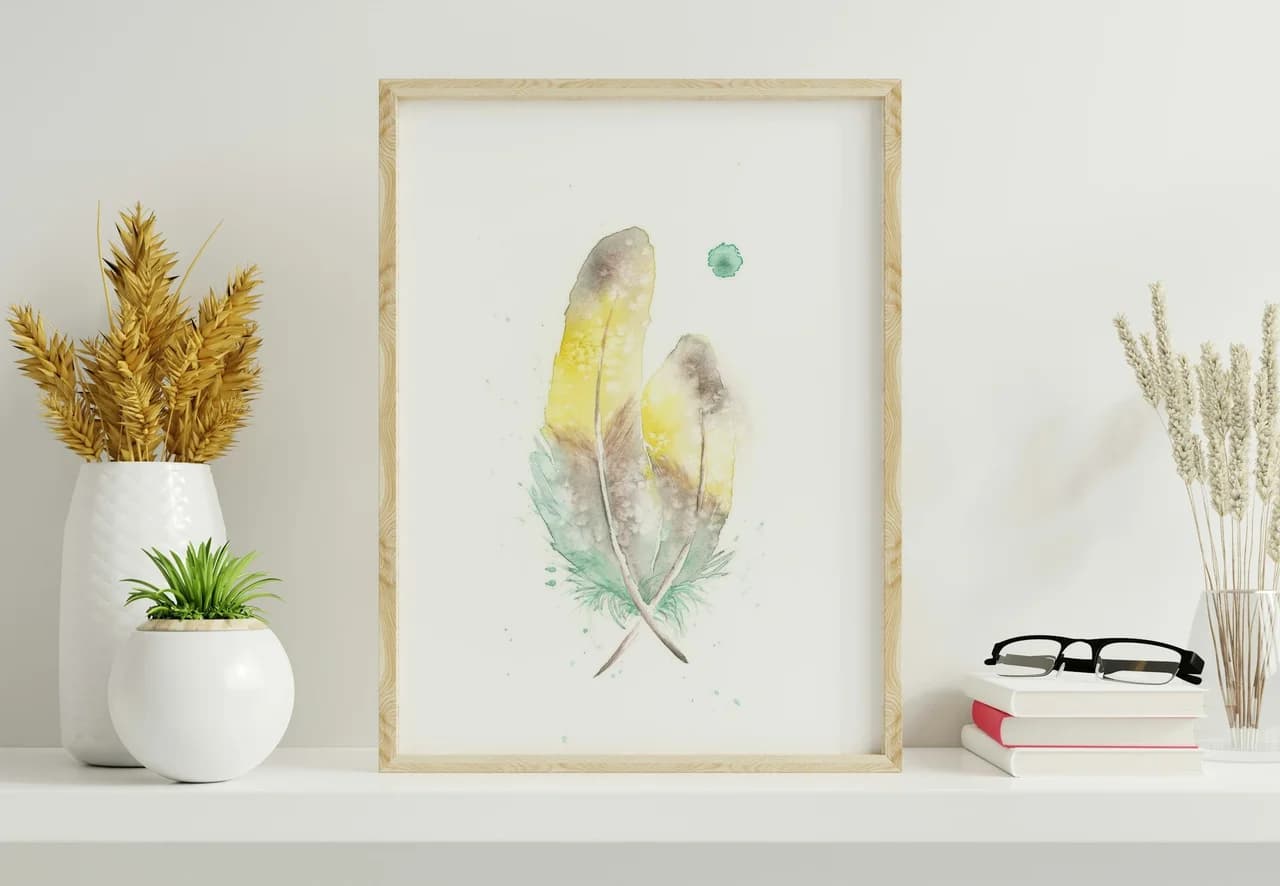 Love Birds shown in a room setting