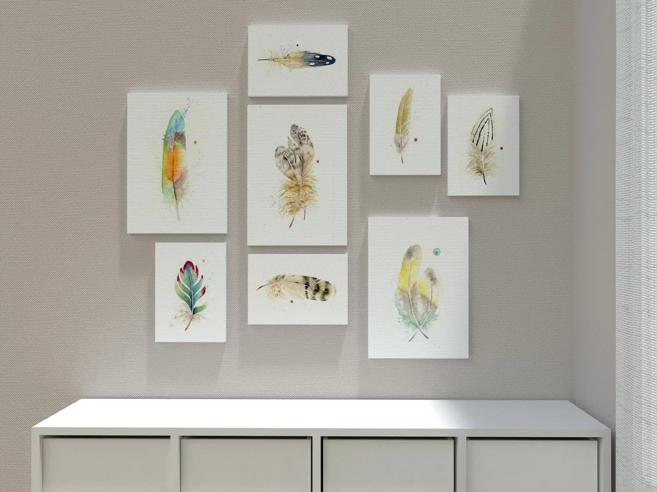 Love Birds shown in a room setting