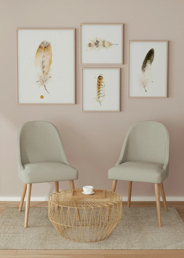 Owl shown in a room setting