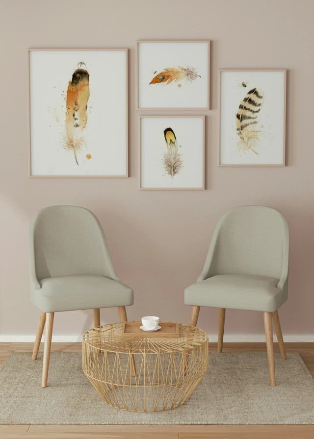 Red Tailed Hawk shown in a room setting