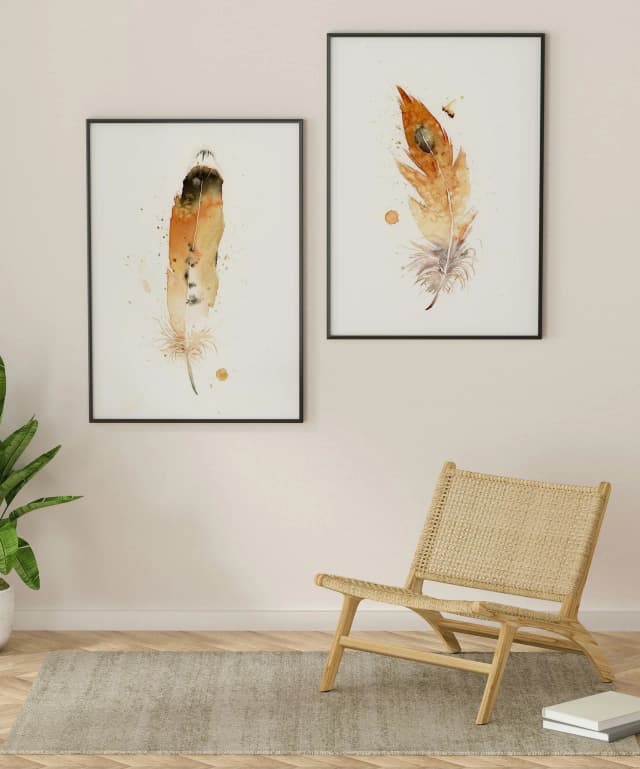 Red Tailed Hawk shown in a room setting