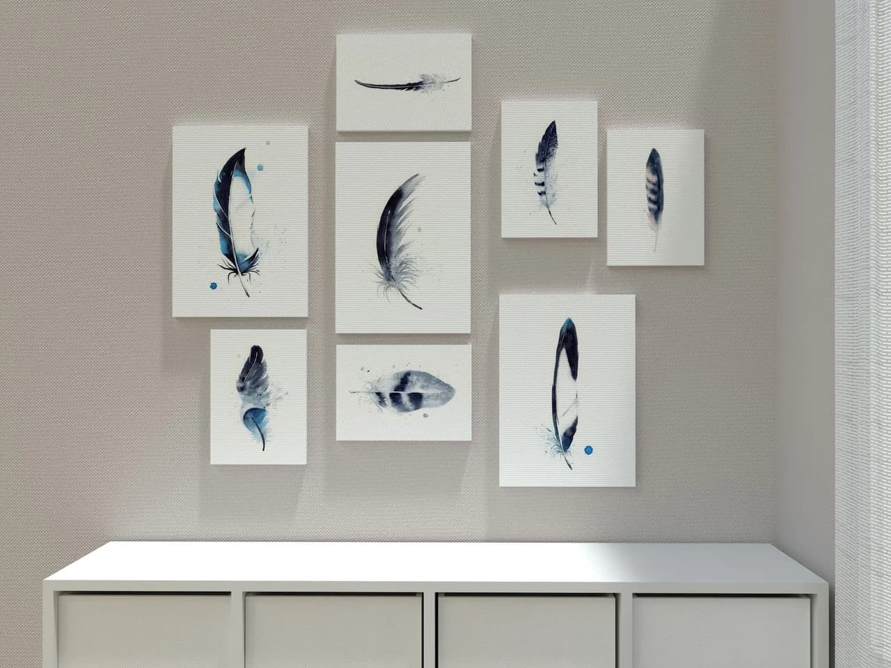 Magpie shown in a room setting