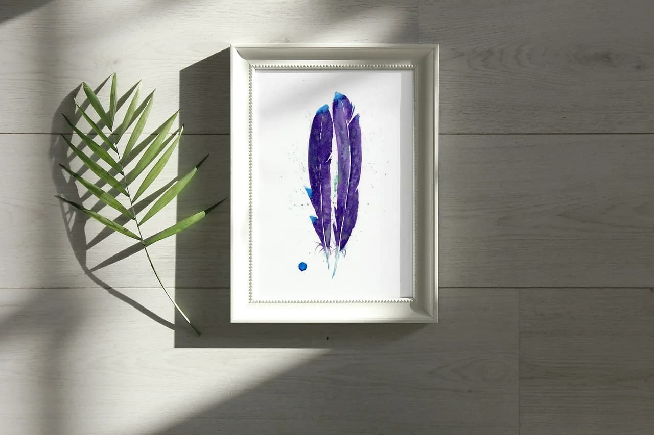 Violet-Tailed Sylph Hummingbird shown in a room setting