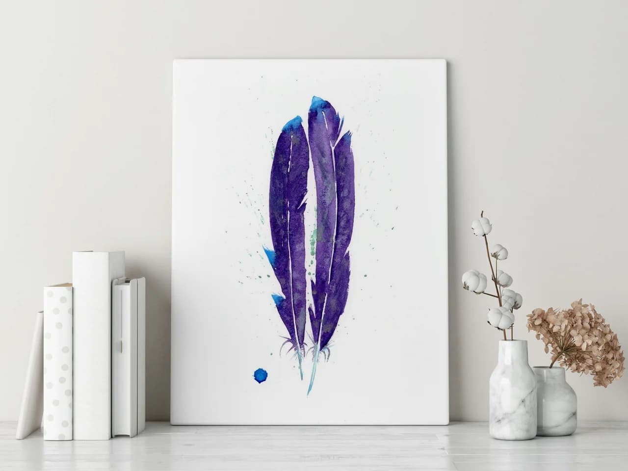 Violet-Tailed Sylph Hummingbird shown in a room setting