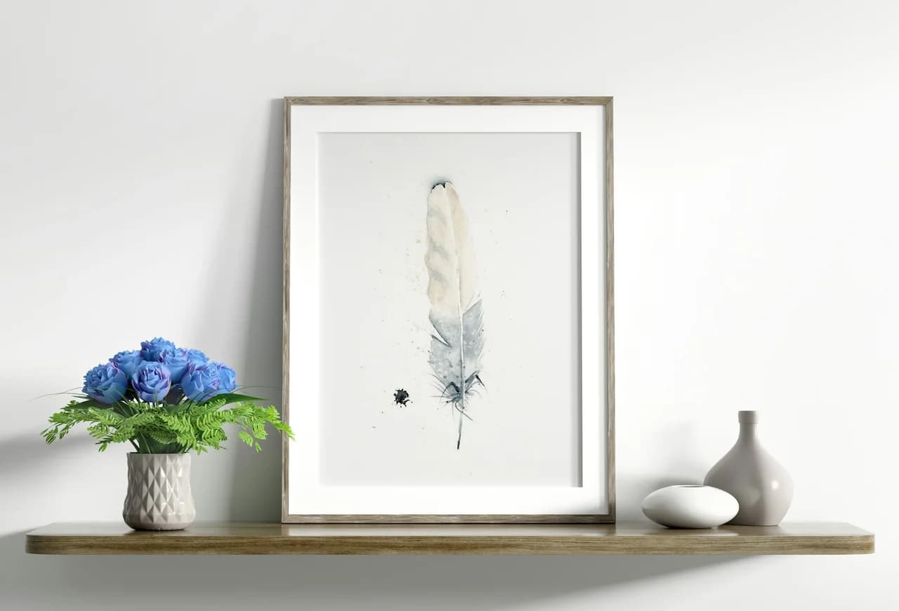 Bald Eagle shown in a room setting