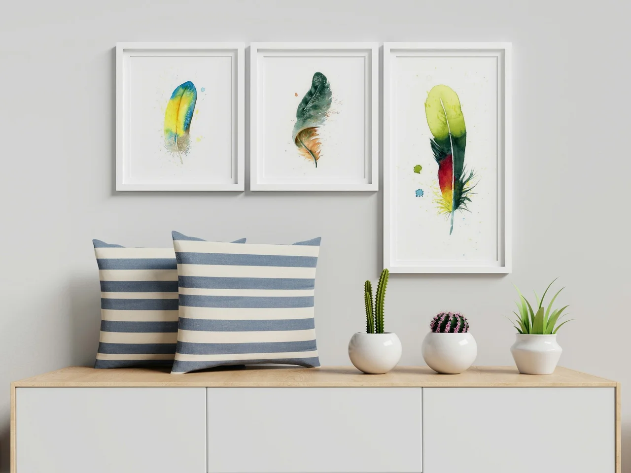Scarlet Macaw shown in a room setting