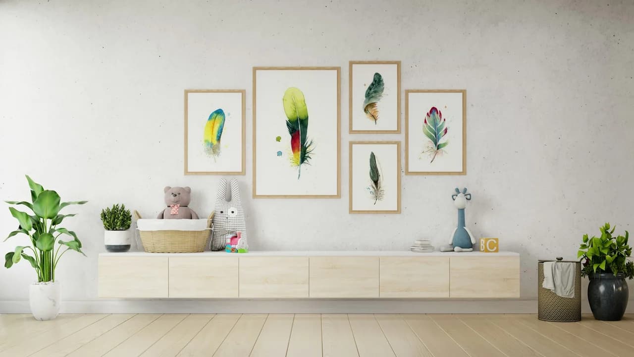 Scarlet Macaw shown in a room setting