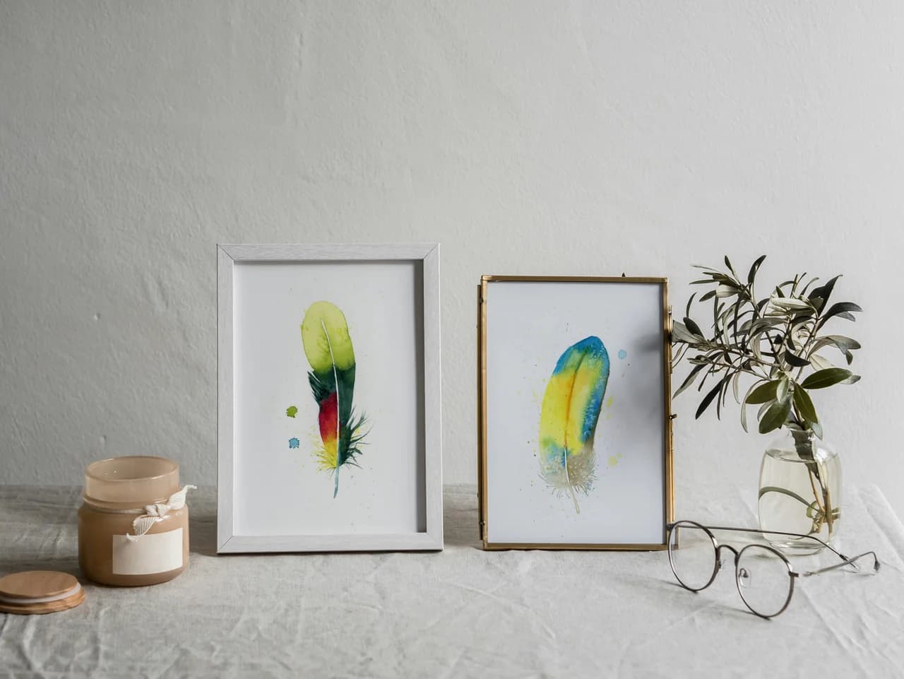 Scarlet Macaw shown in a room setting