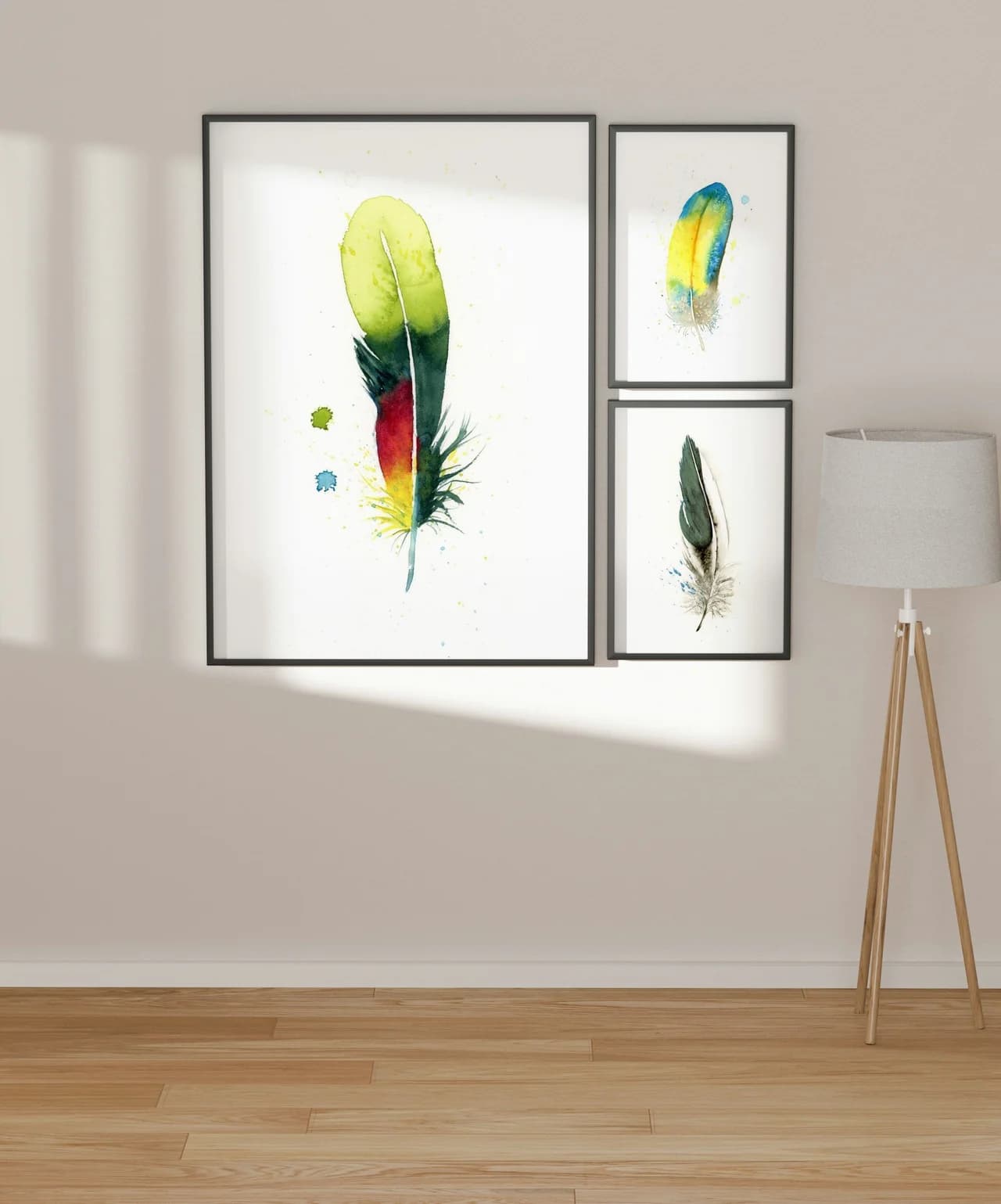 Scarlet Macaw shown in a room setting