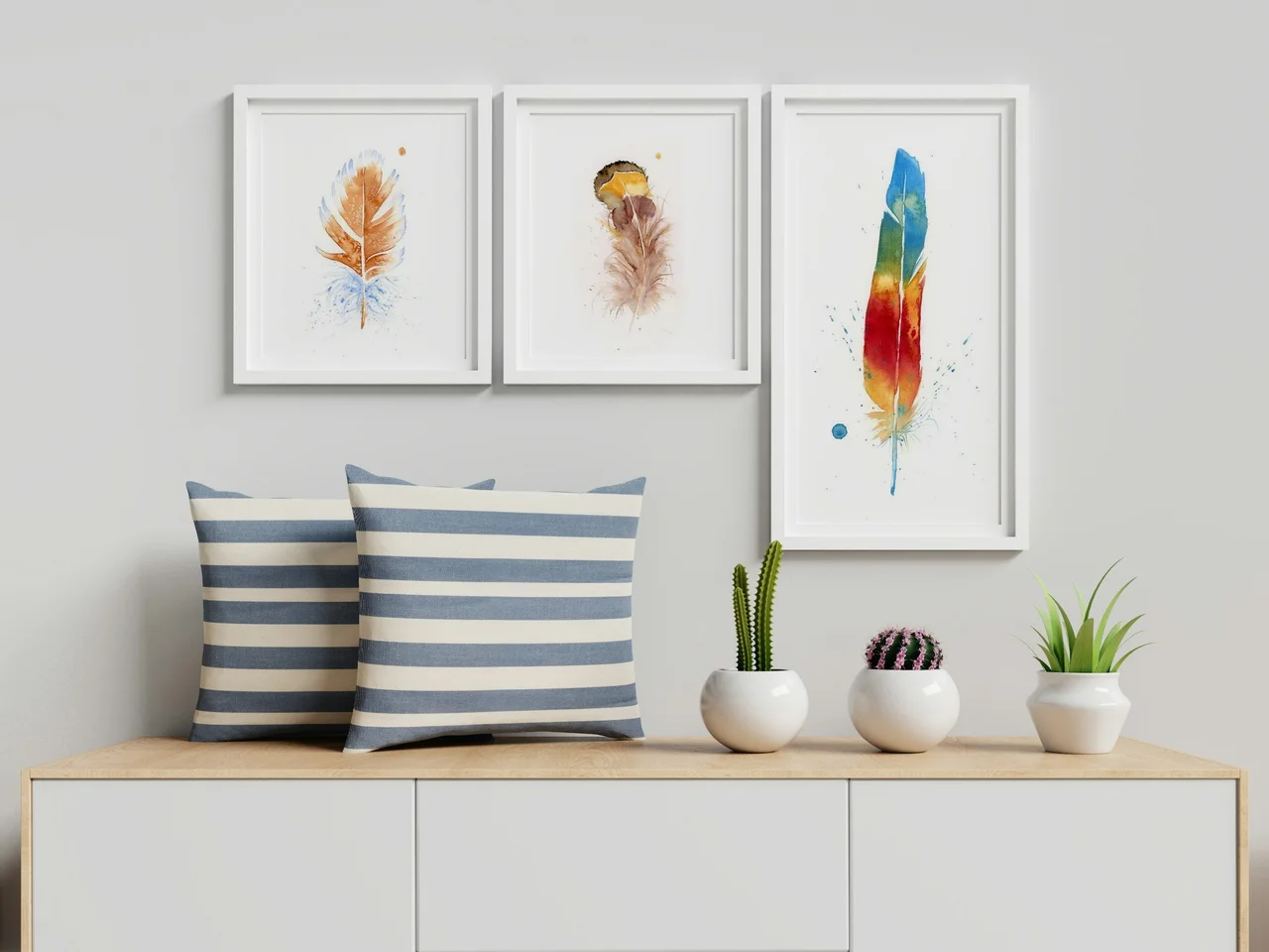 Macaw shown in a room setting