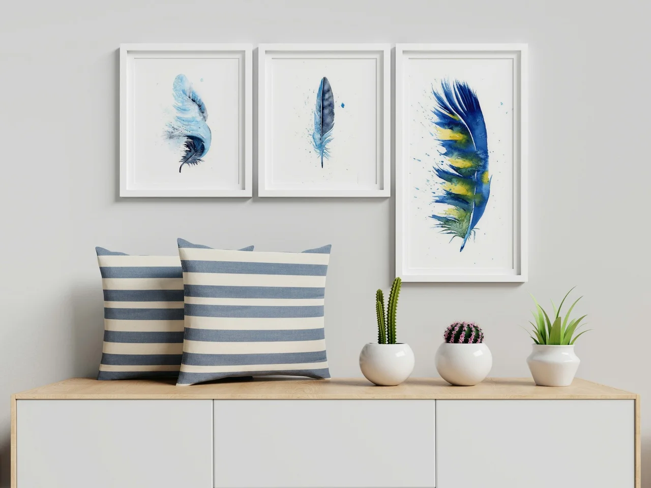 Macaw shown in a room setting