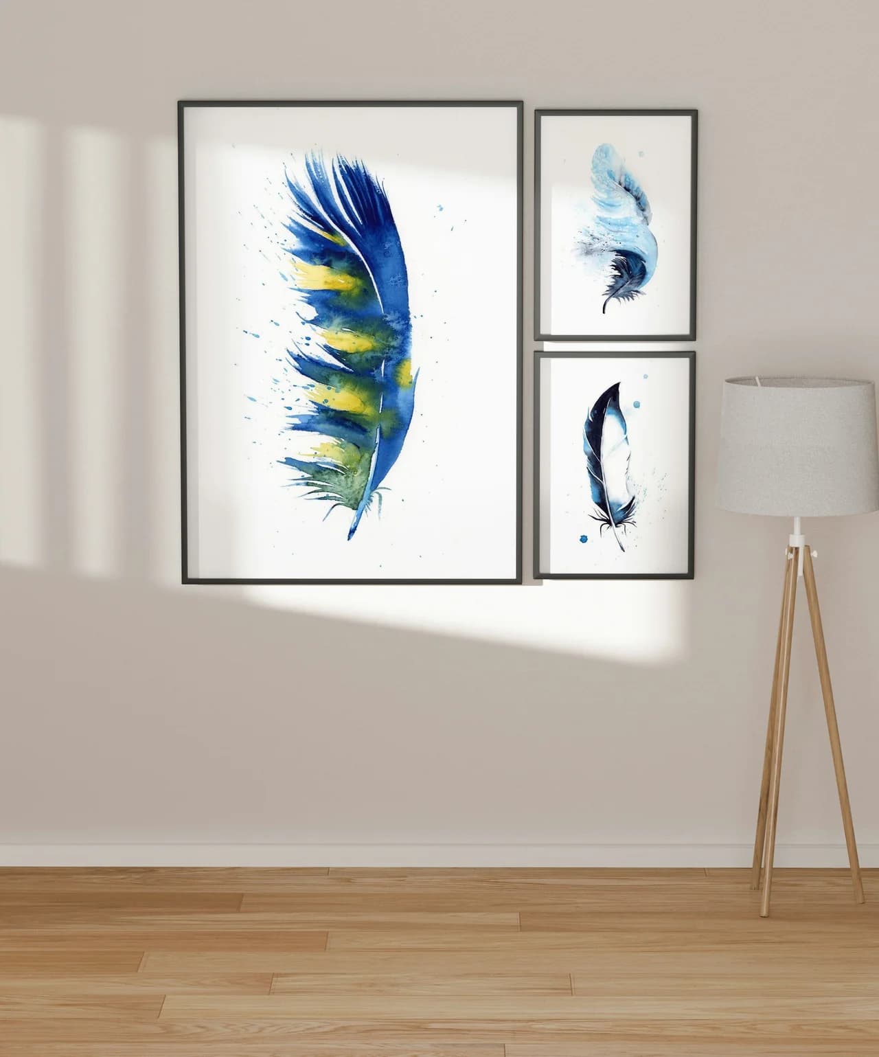 Macaw shown in a room setting