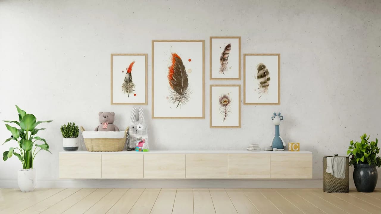 Red-shouldered Hawk shown in a room setting
