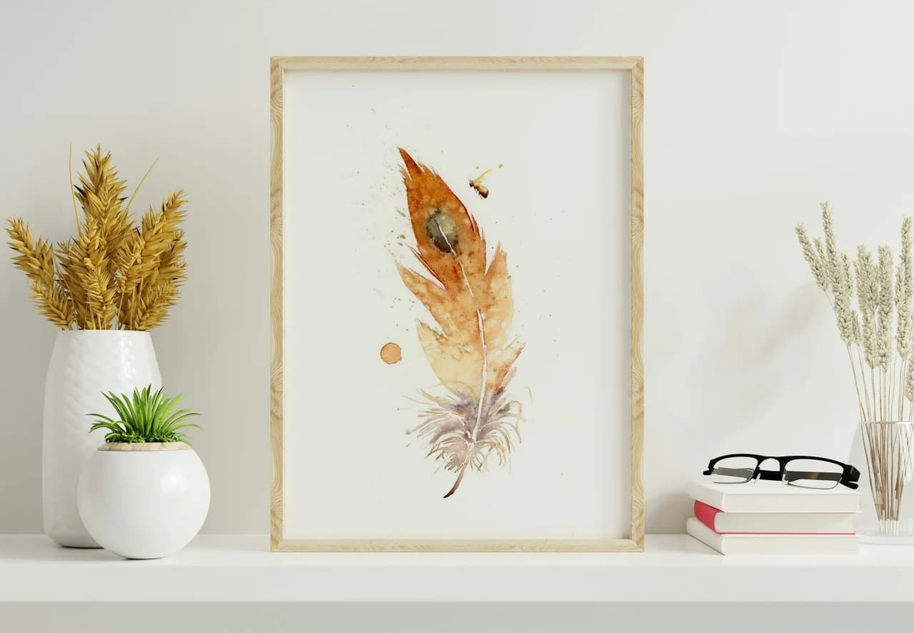 Barn Owl shown in a room setting