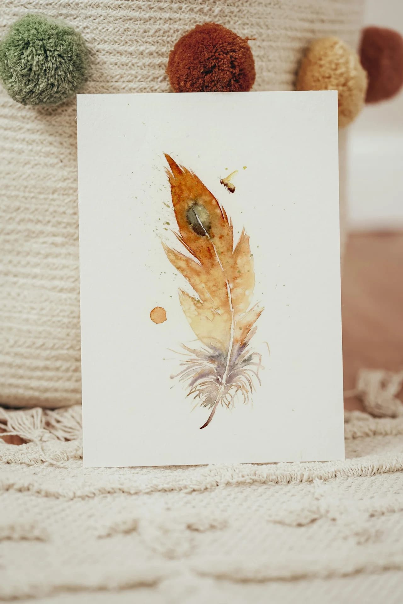 Barn Owl shown in a room setting