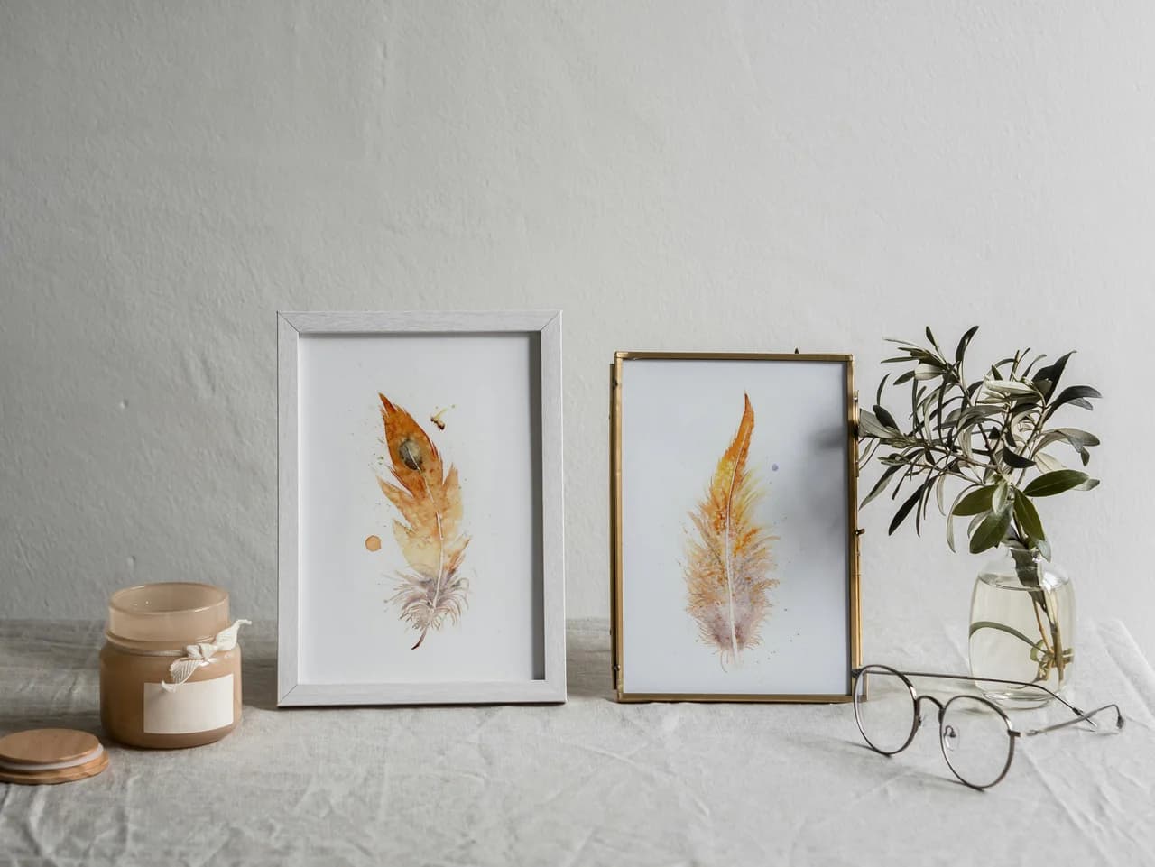 Barn Owl shown in a room setting