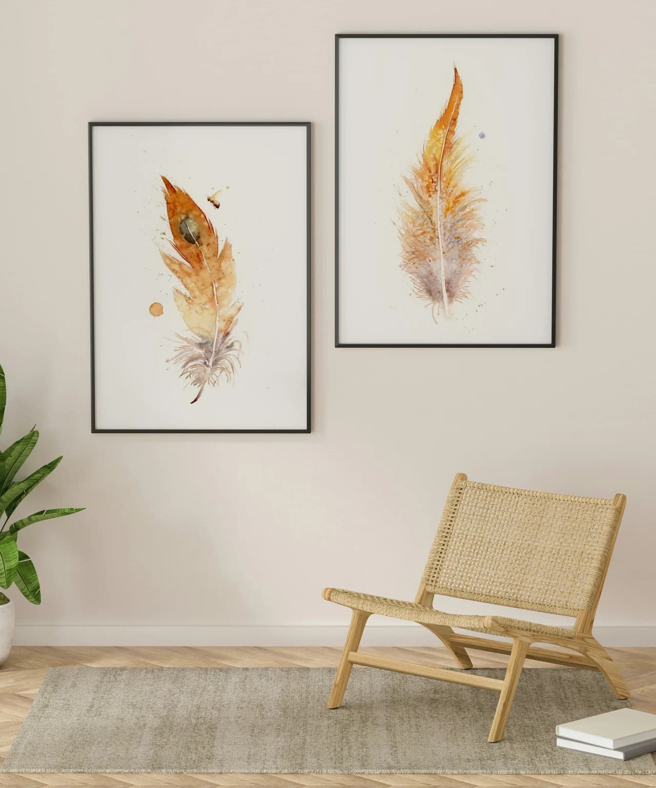 Barn Owl shown in a room setting