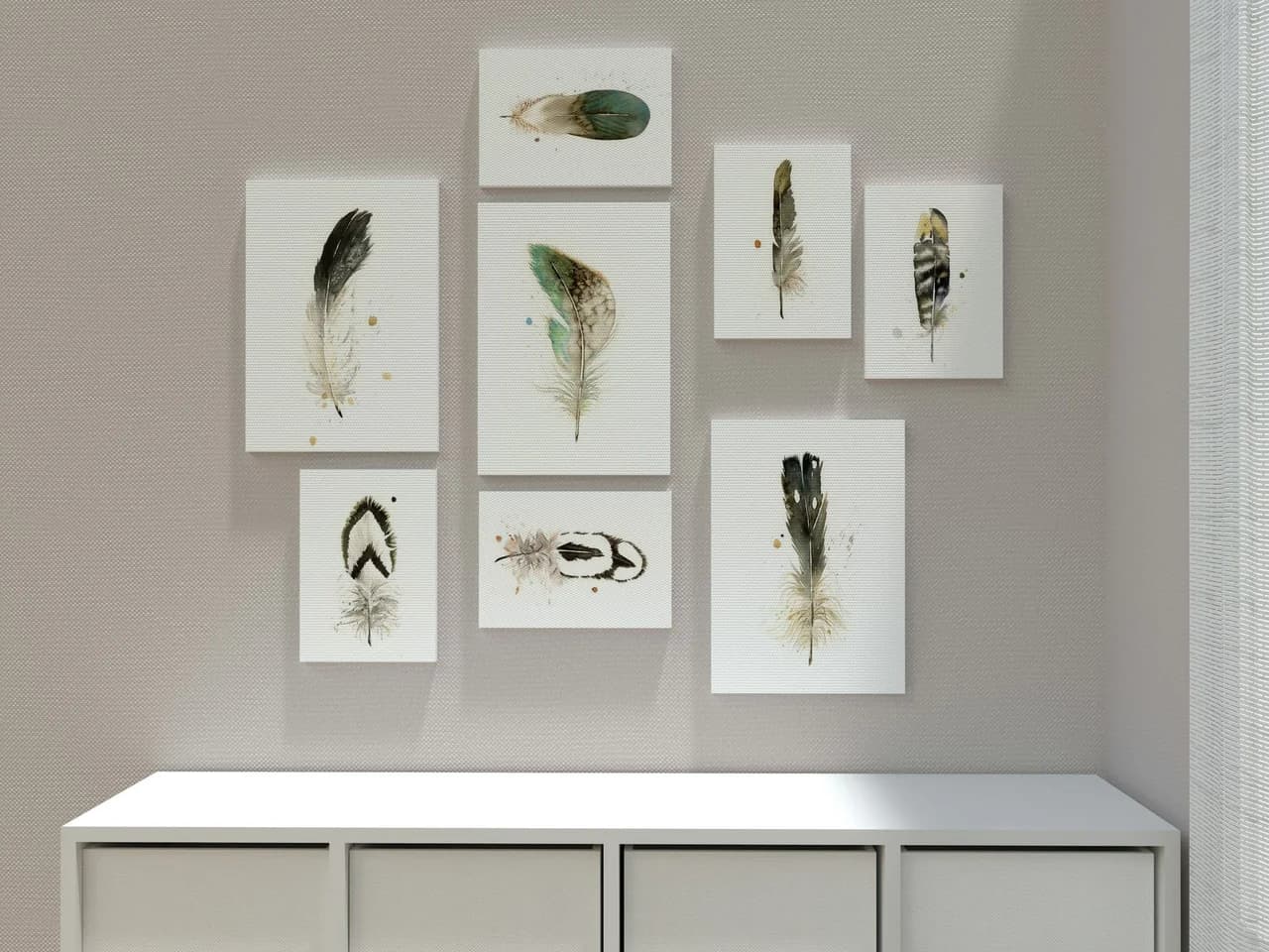 Loon shown in a room setting