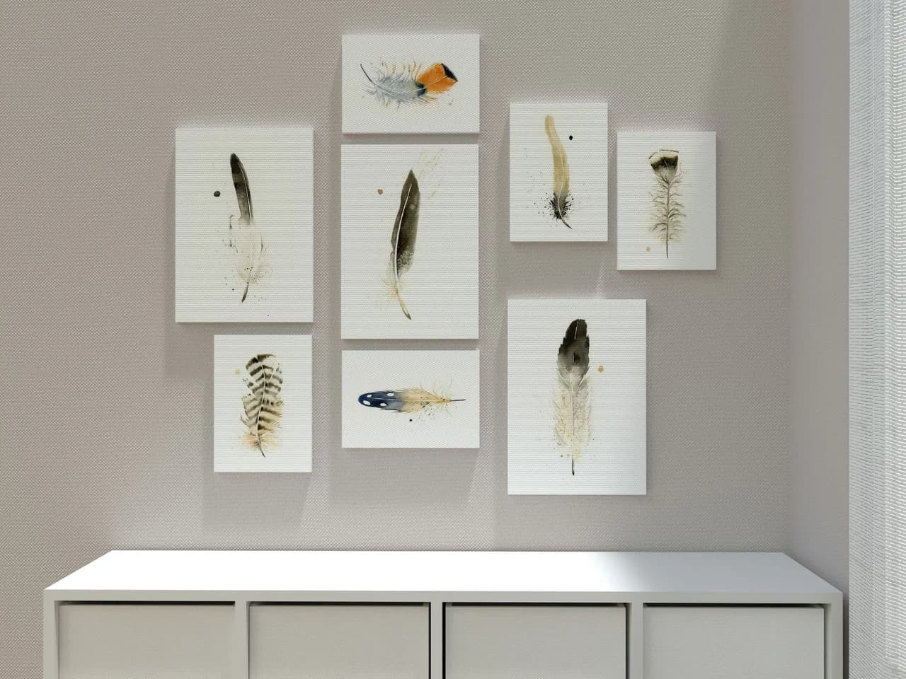 Eagle shown in a room setting