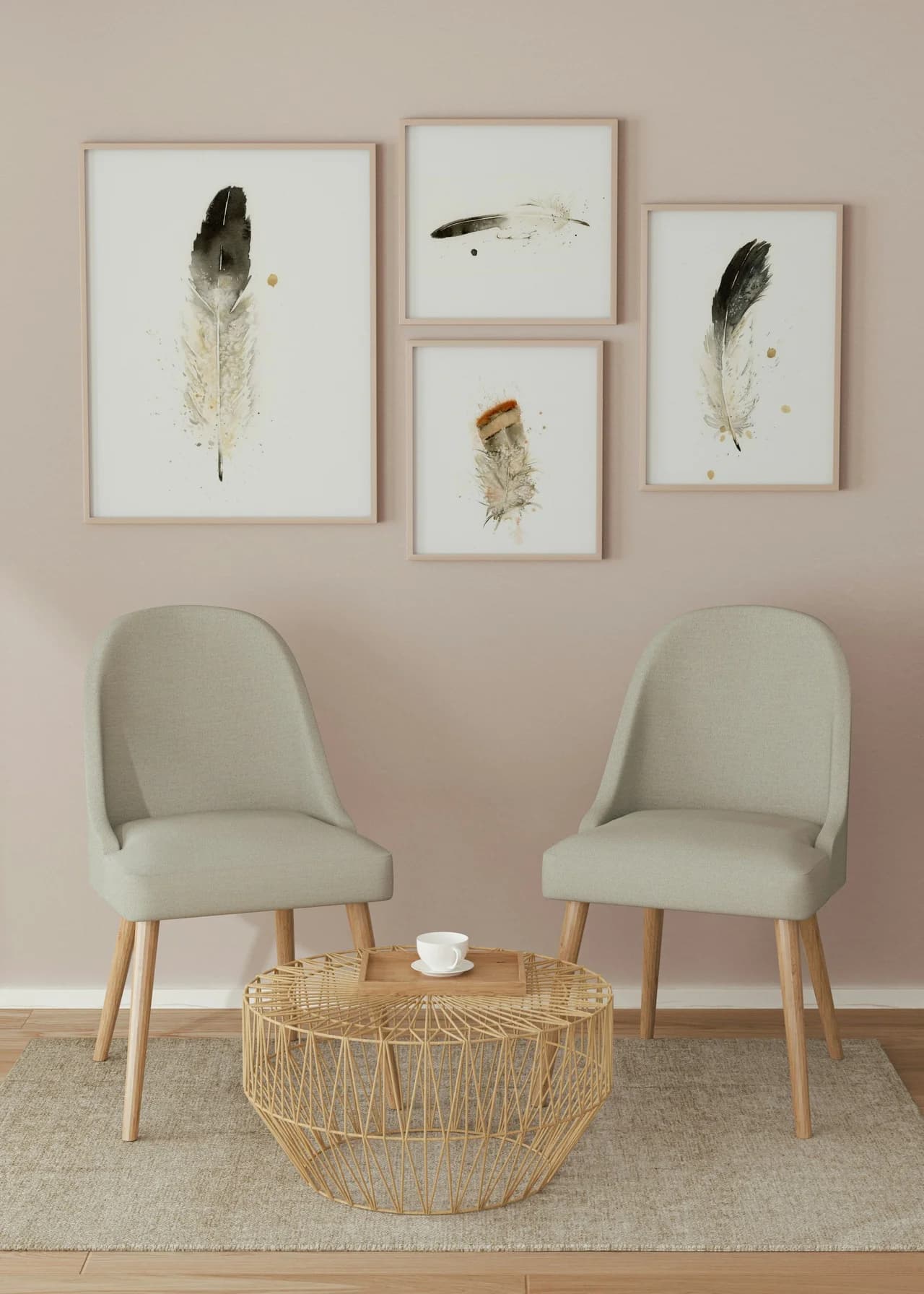 Eagle shown in a room setting