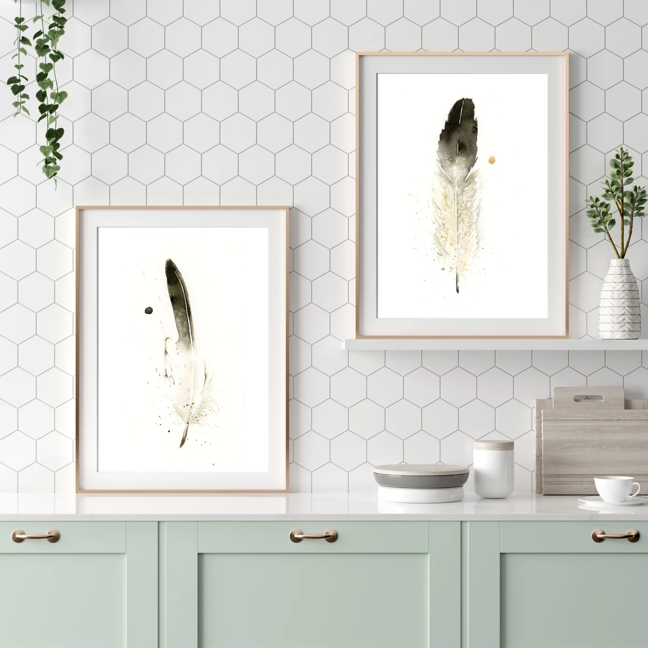 Eagle shown in a room setting