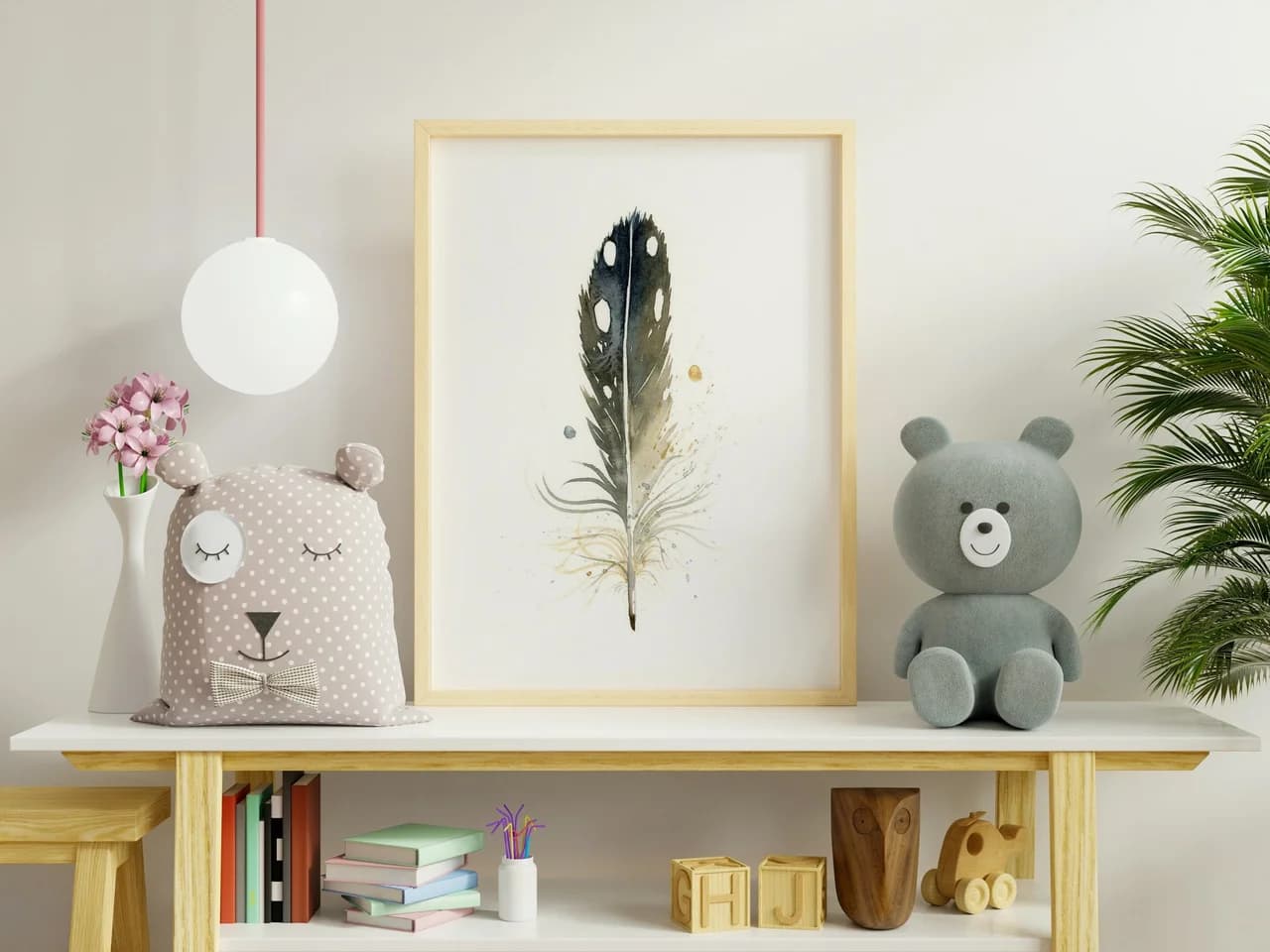 Loon shown in a room setting