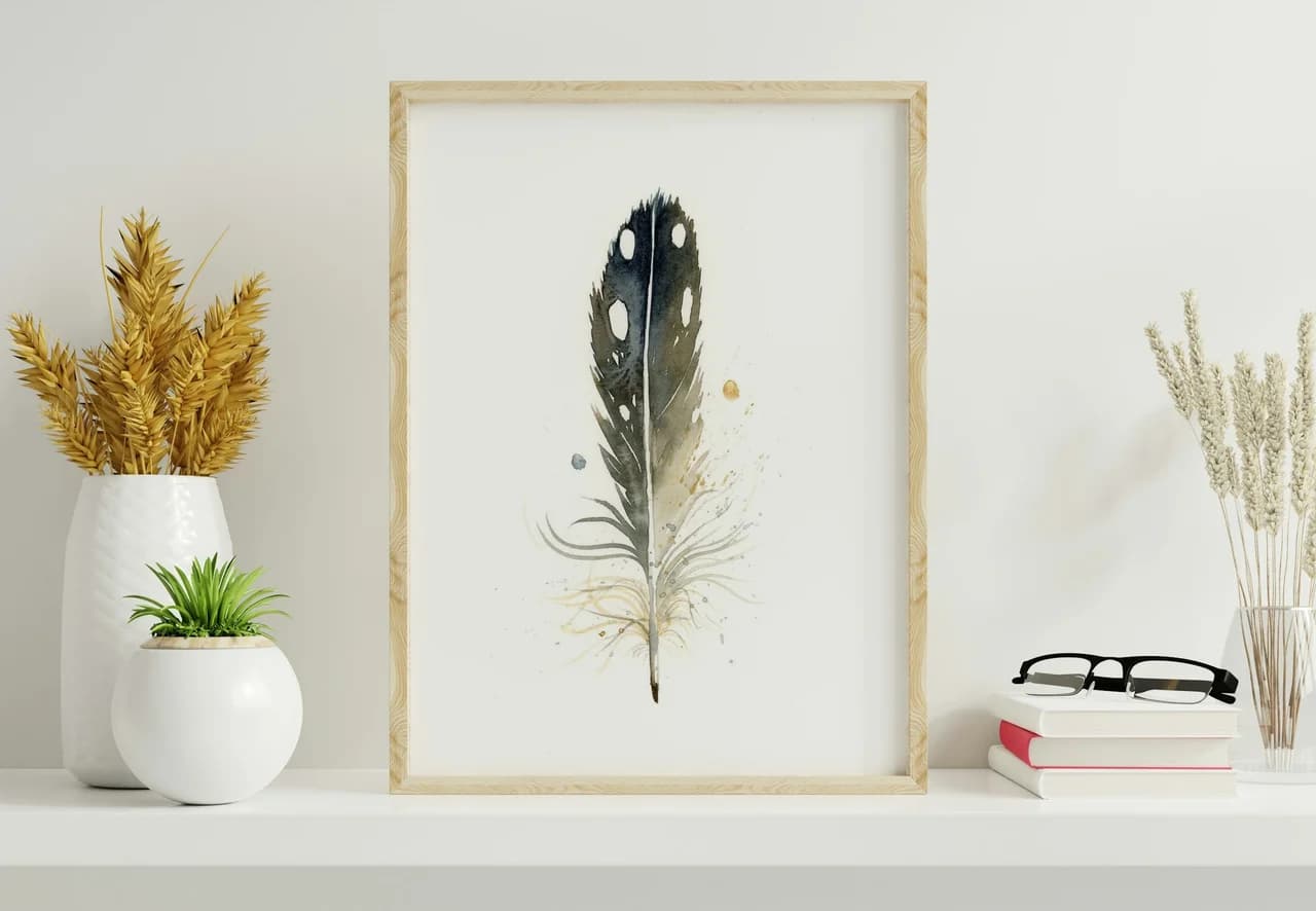 Loon shown in a room setting