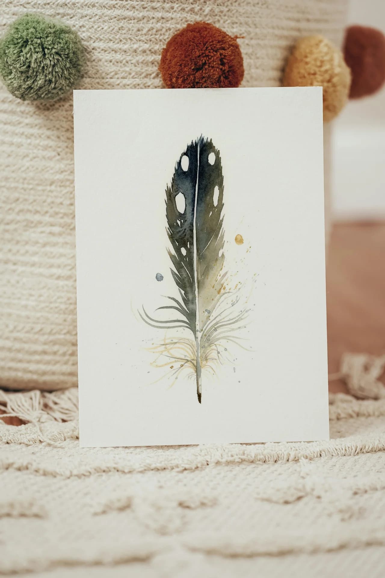 Loon shown in a room setting