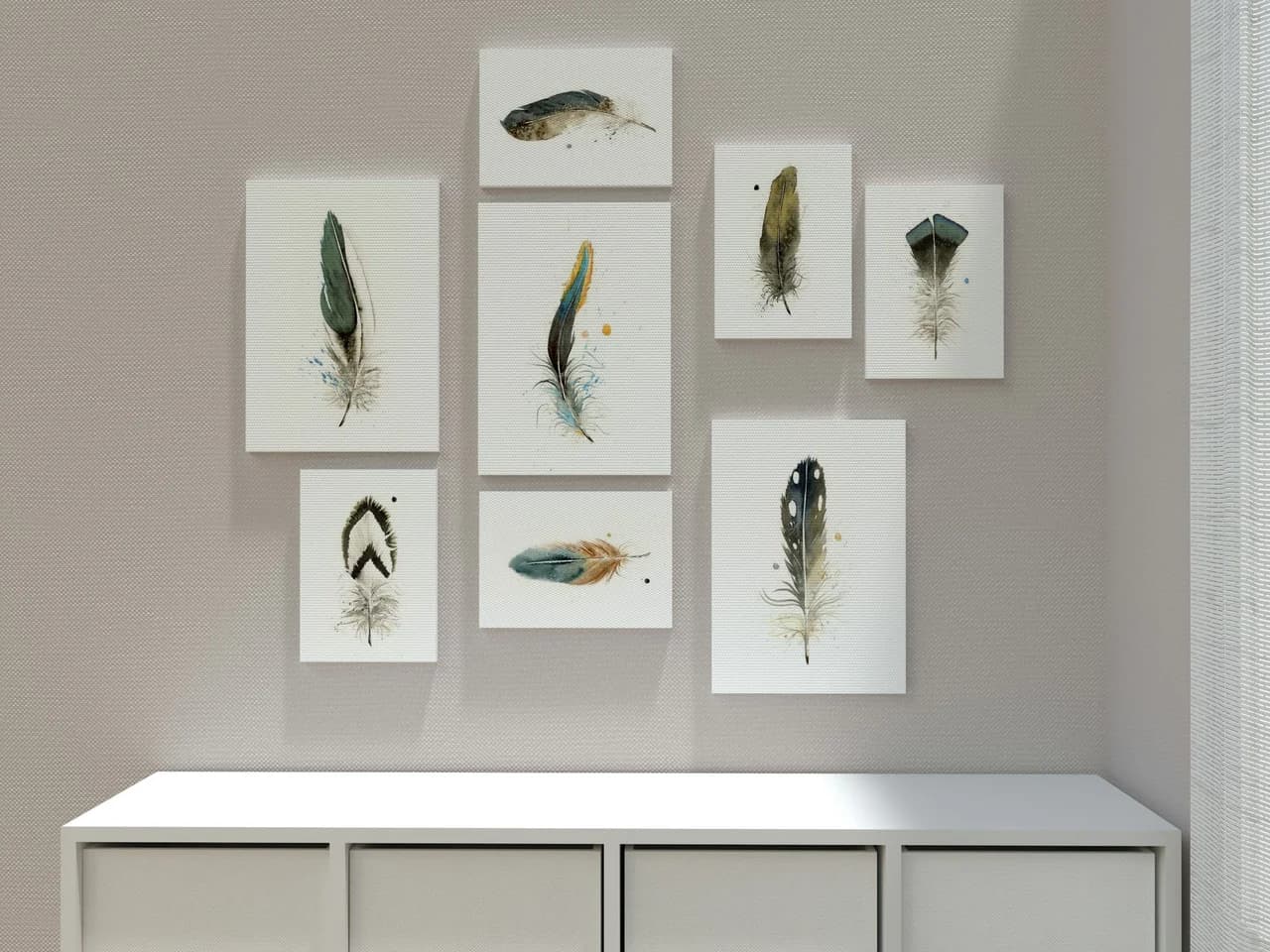 Loon shown in a room setting