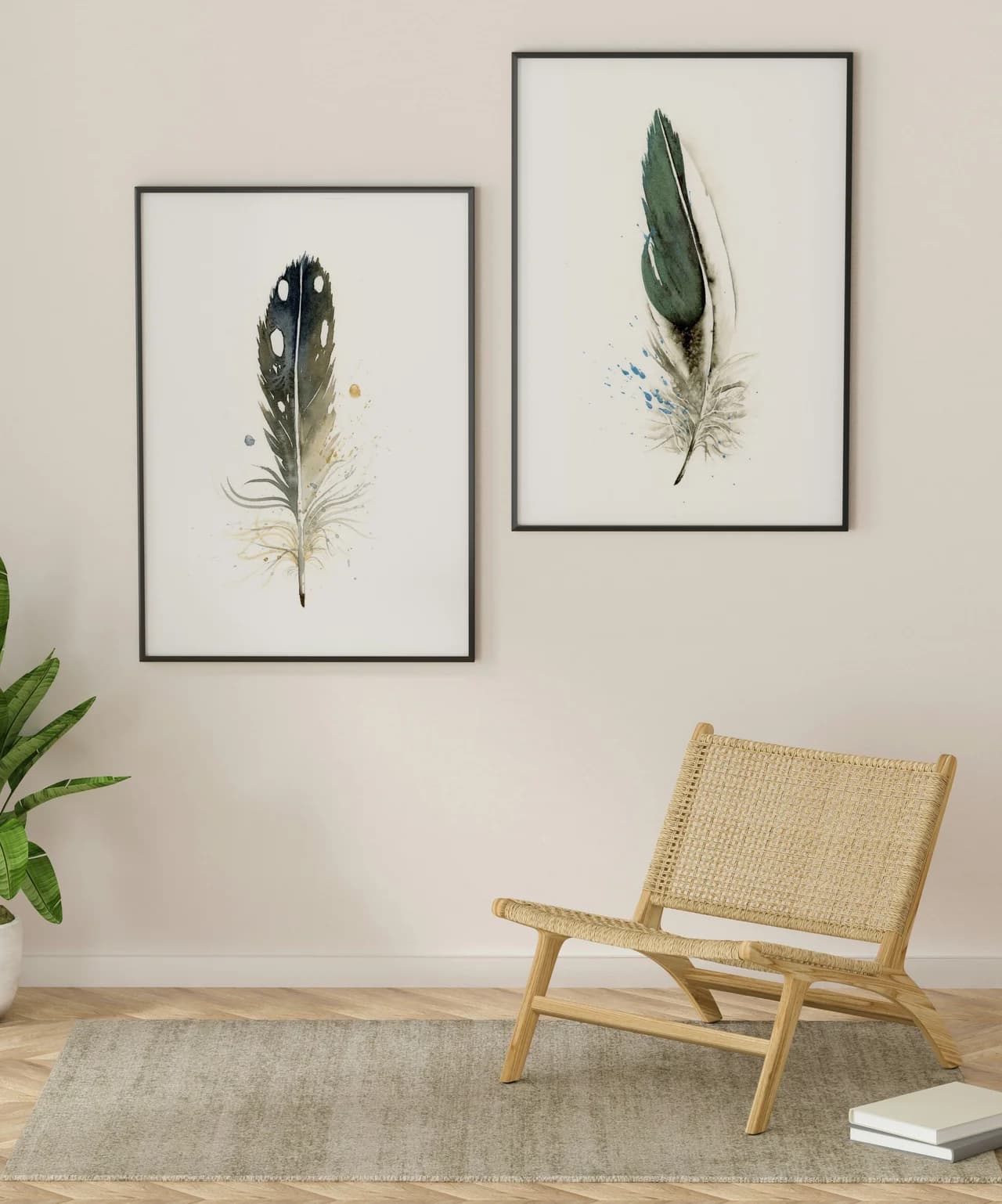Loon shown in a room setting