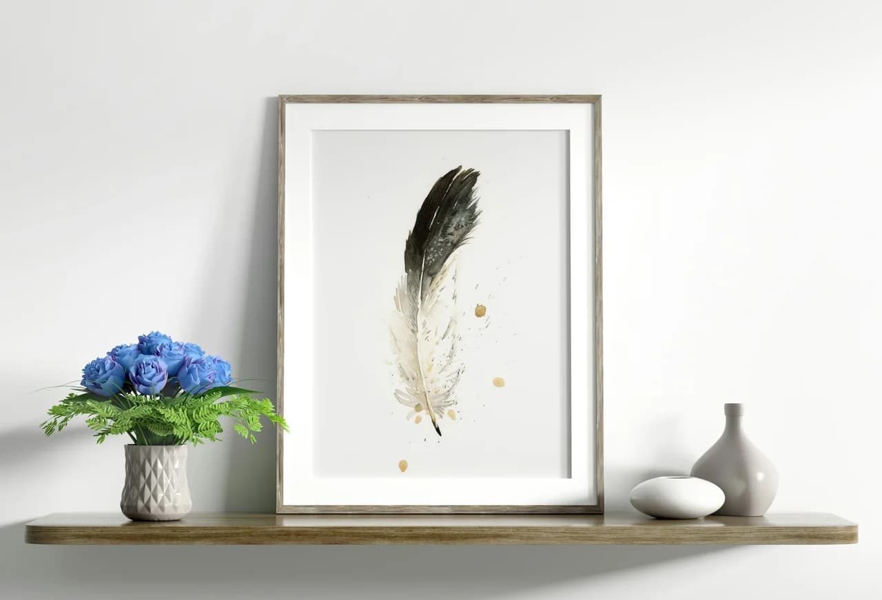 Eagle shown in a room setting