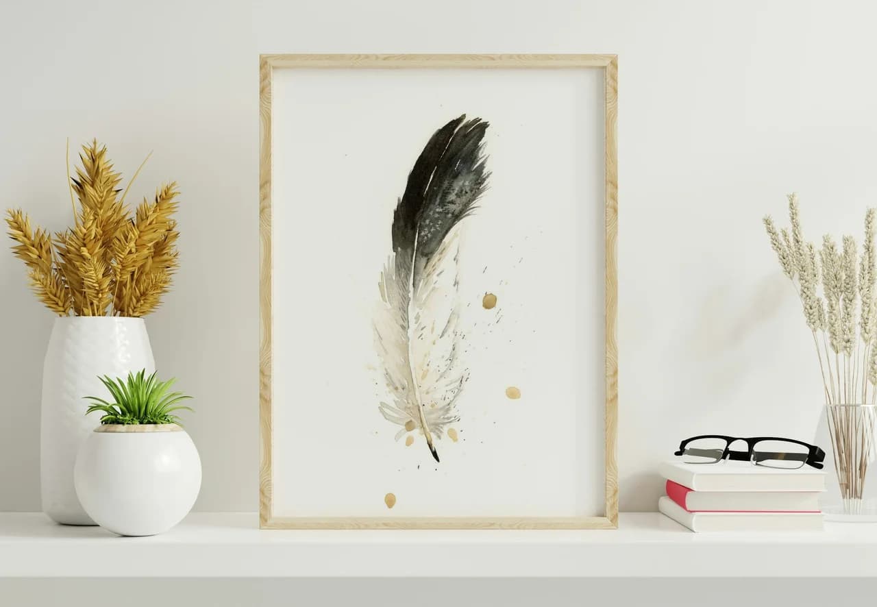 Eagle shown in a room setting