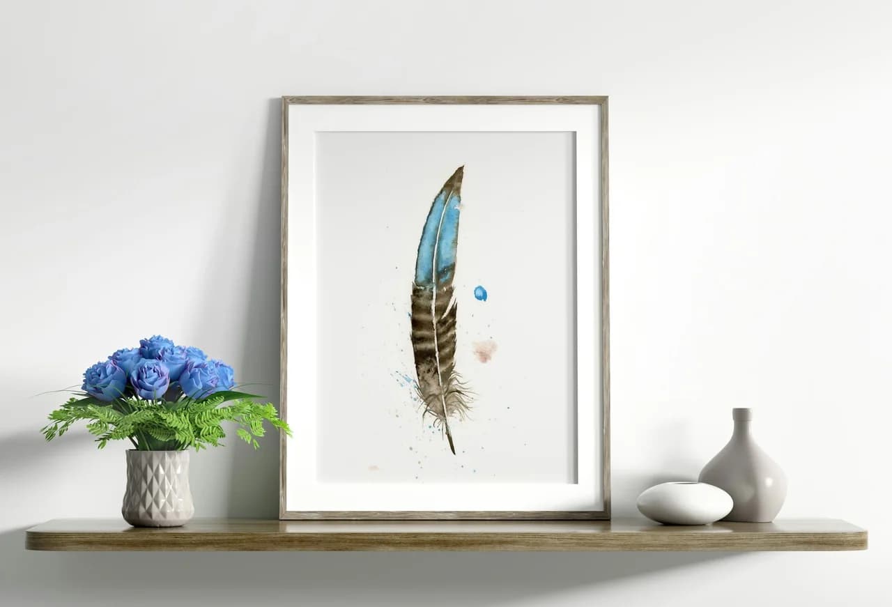 Bronze Tail Peacock Pheasant shown in a room setting