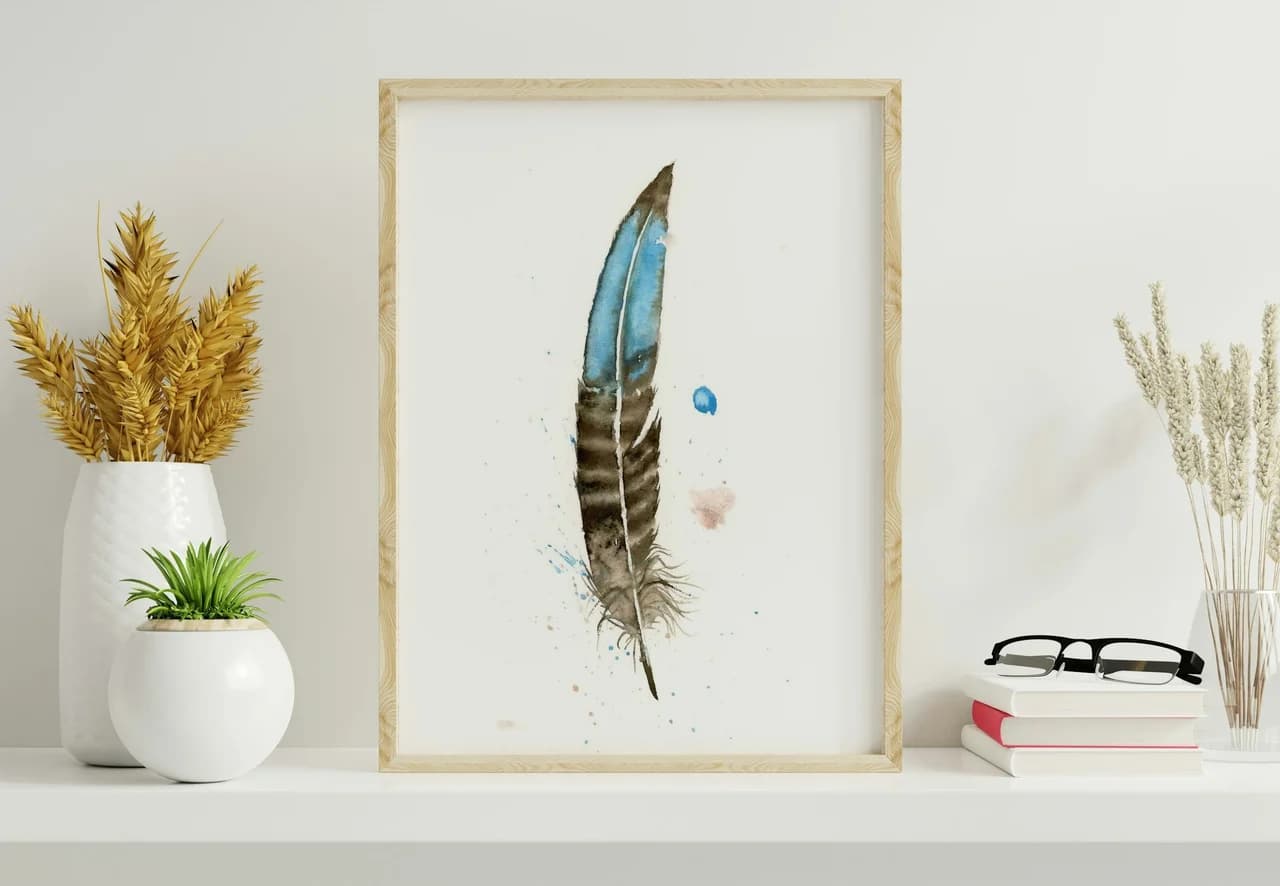 Bronze Tail Peacock Pheasant shown in a room setting