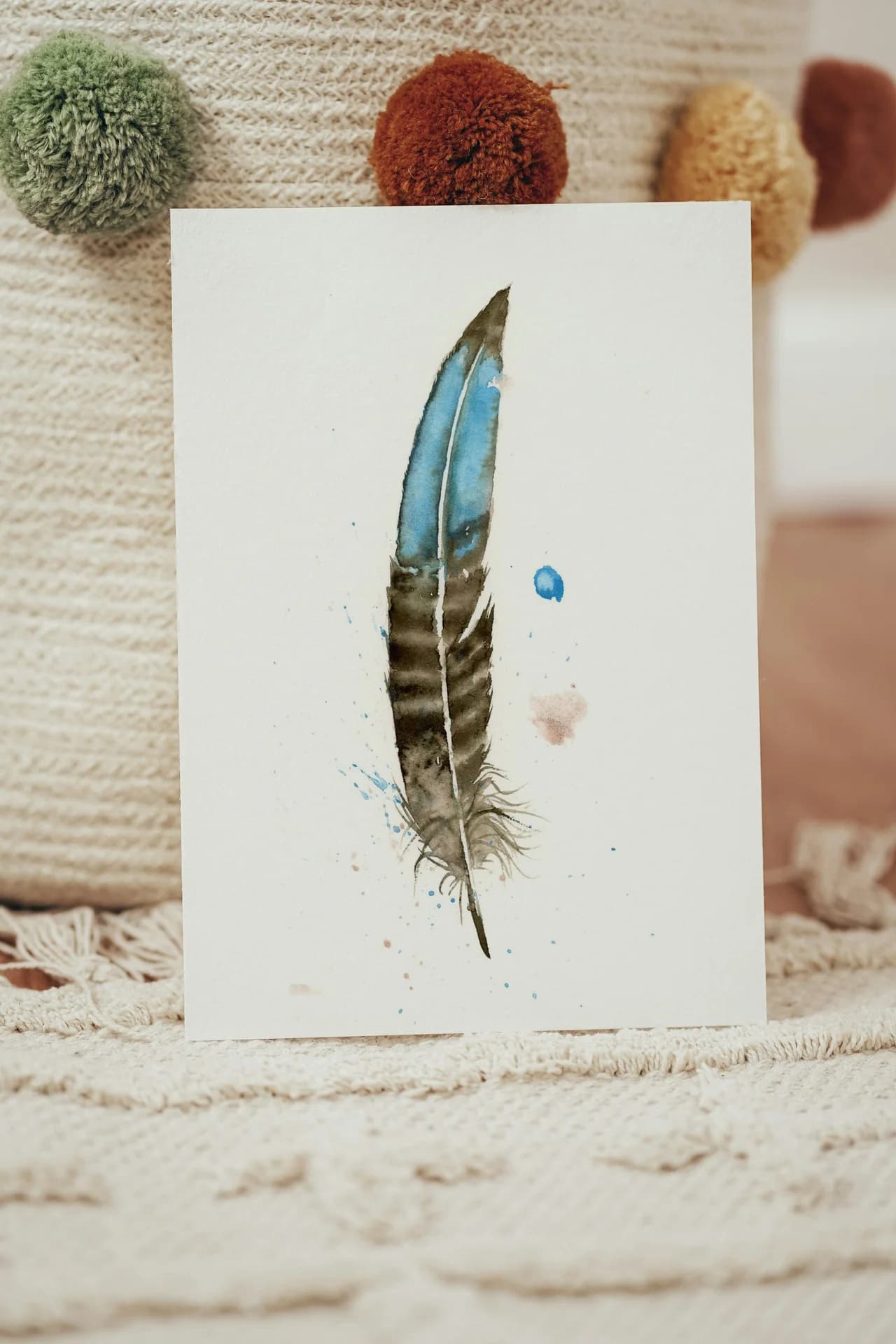 Bronze Tail Peacock Pheasant shown in a room setting