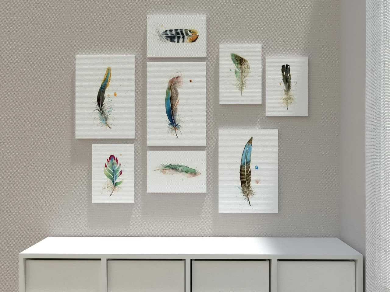 Bronze Tail Peacock Pheasant shown in a room setting