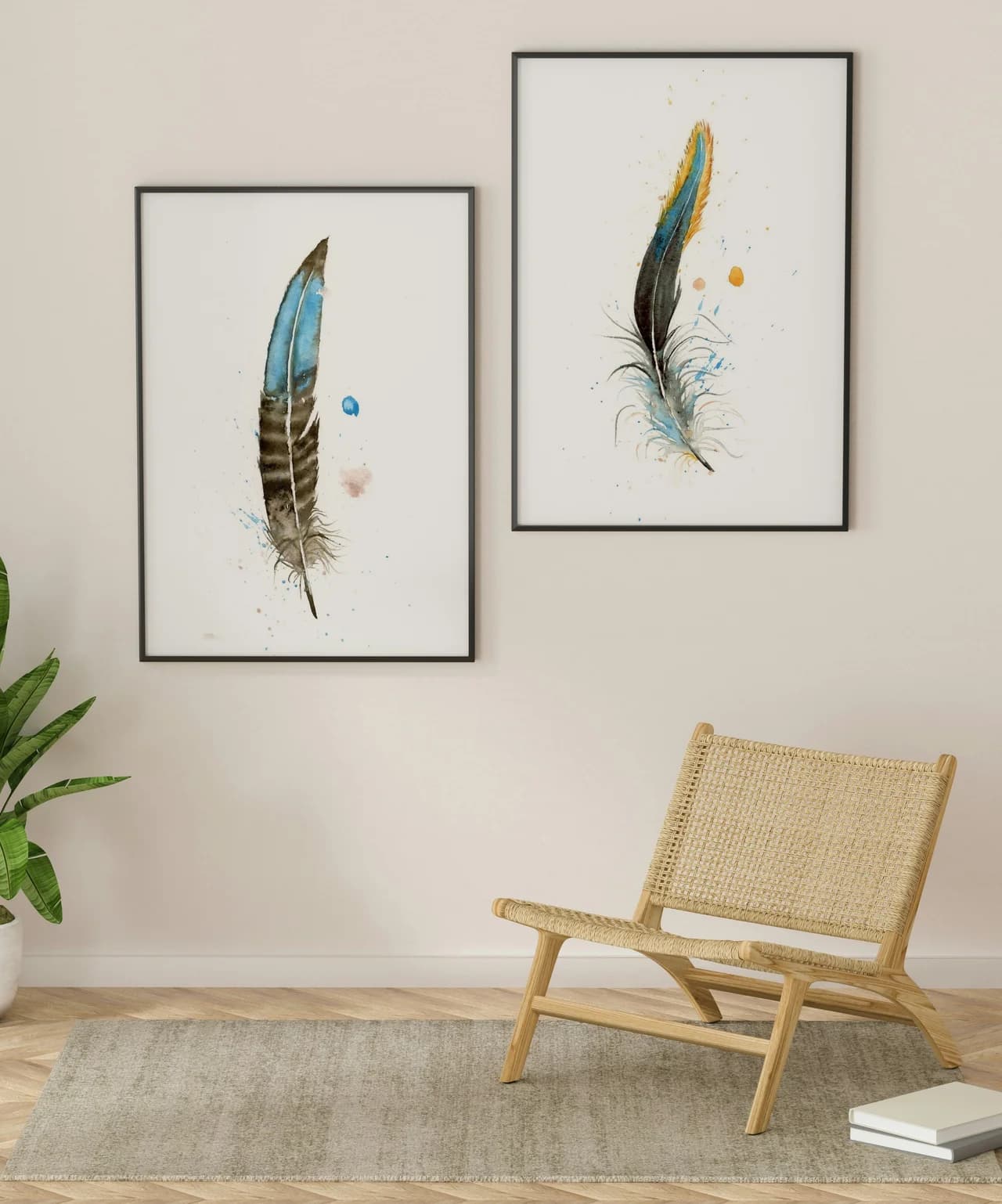 Bronze Tail Peacock Pheasant shown in a room setting