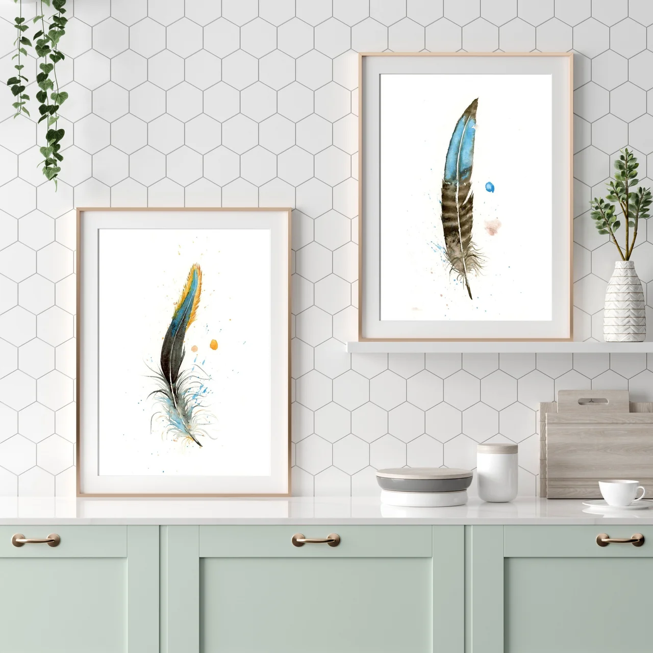 Bronze Tail Peacock Pheasant shown in a room setting