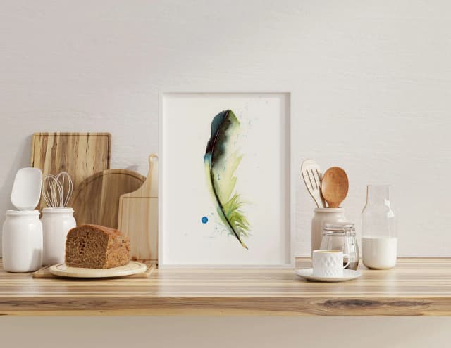 Green Jay shown in a room setting
