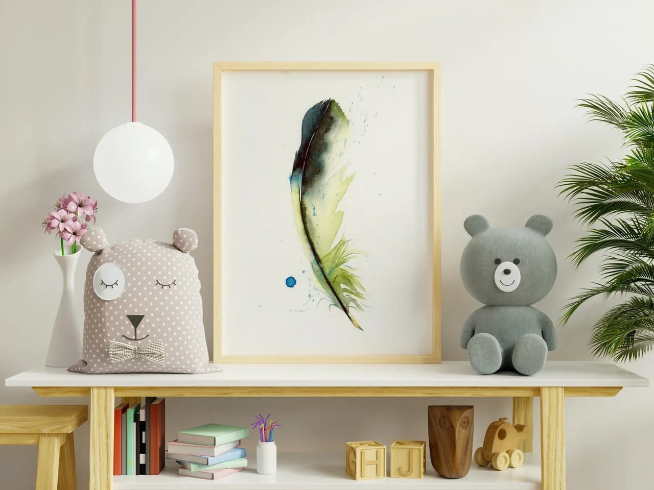 Green Jay shown in a room setting