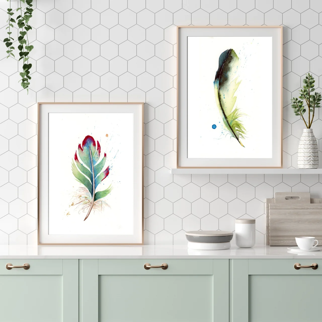 Green Jay shown in a room setting